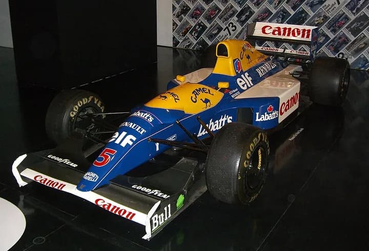 Williams FW14B Formula 1 car of 1992 in Canon livery