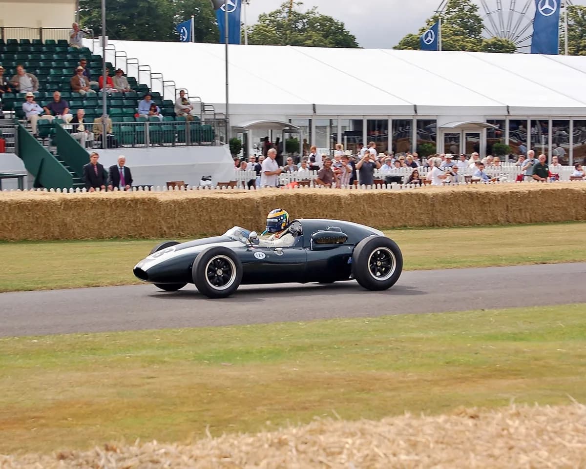 David Brabham demonstrating a 1959 Cooper T51 at the Goodwood Festival of Speed