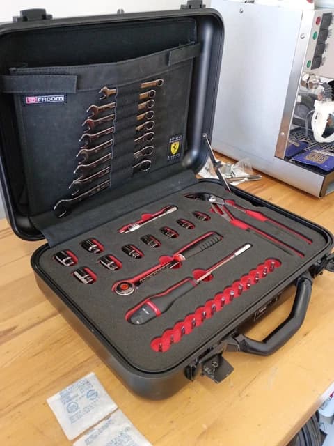 Factory Original Ferrari x Facom Leatherette/Aluminum Tool Kit (Mint/Unused)